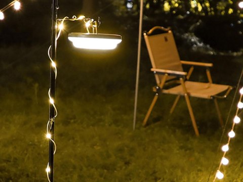 Lampa kempingowa biwakowa akumulatorowa led girlanda na rolce 8m ciepła Lampa kempingowa biwakowa akumulatorowa led girlanda na rolce 8m ciepła