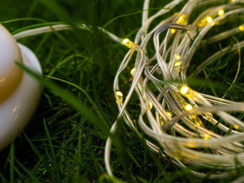 Lampa kempingowa biwakowa akumulatorowa led girlanda na rolce 8m ciepła Lampa kempingowa biwakowa akumulatorowa led girlanda na rolce 8m ciepła