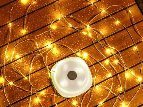 Lampa kempingowa biwakowa akumulatorowa led girlanda na rolce 8m ciepła Lampa kempingowa biwakowa akumulatorowa led girlanda na rolce 8m ciepła
