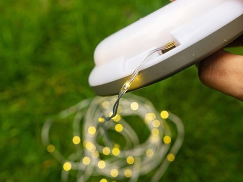 Lampa kempingowa biwakowa akumulatorowa led girlanda na rolce 8m ciepła Lampa kempingowa biwakowa akumulatorowa led girlanda na rolce 8m ciepła
