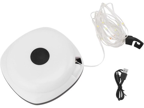 Lampa kempingowa biwakowa akumulatorowa led girlanda na rolce 8m ciepła Lampa kempingowa biwakowa akumulatorowa led girlanda na rolce 8m ciepła