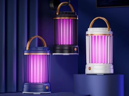 Lampa na komary owadobójcza uv led wisząca akumulatorowa 2 tryby z lampką