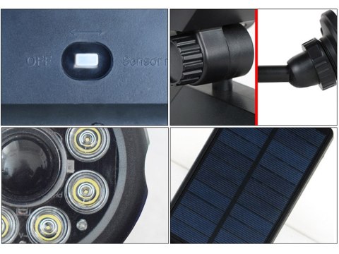 Lampa solarna 8 led wbijana ogrodowa czujnik zmierzchu ruchu do ogrodu Lampa solarna 8 led wbijana ogrodowa czujnik zmierzchu ruchu do ogrodu