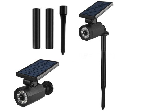 Lampa solarna 8 led wbijana ogrodowa czujnik zmierzchu ruchu do ogrodu Lampa solarna 8 led wbijana ogrodowa czujnik zmierzchu ruchu do ogrodu