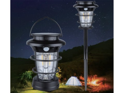 Lampa solarna kempingowa latarnia ogrodowa led usb czujnik ruchu zmierzchu Lampa solarna kempingowa latarnia ogrodowa led usb czujnik ruchu zmierzchu