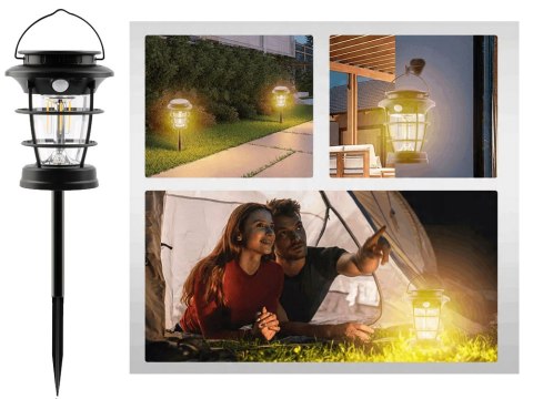 Lampa solarna kempingowa latarnia ogrodowa led usb czujnik ruchu zmierzchu Lampa solarna kempingowa latarnia ogrodowa led usb czujnik ruchu zmierzchu