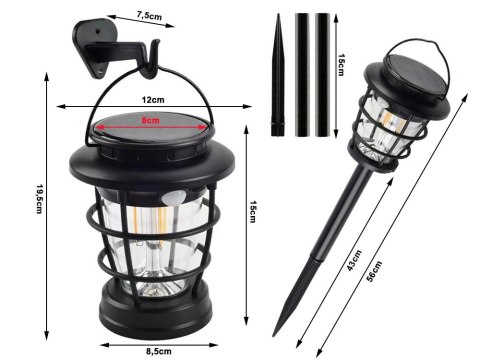Lampa solarna kempingowa latarnia ogrodowa led usb czujnik ruchu zmierzchu Lampa solarna kempingowa latarnia ogrodowa led usb czujnik ruchu zmierzchu