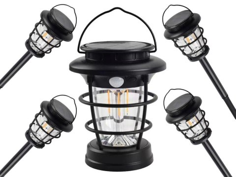 Lampa solarna kempingowa latarnia ogrodowa led usb czujnik ruchu zmierzchu Lampa solarna kempingowa latarnia ogrodowa led usb czujnik ruchu zmierzchu