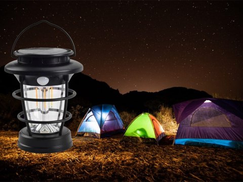 Lampa solarna kempingowa latarnia ogrodowa led usb czujnik ruchu zmierzchu Lampa solarna kempingowa latarnia ogrodowa led usb czujnik ruchu zmierzchu