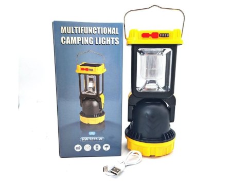 Lampa solarna kempingowa led z uchwytem do wieszania na biwak 5 trybów Lampa solarna kempingowa led z uchwytem do wieszania na biwak 5 trybów