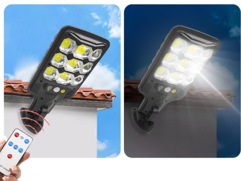 Lampa solarna zewnętrzna cob uliczna z czujnikiem ruchu i zmierzchu + pilot Lampa solarna zewnętrzna cob uliczna z czujnikiem ruchu i zmierzchu + pilot