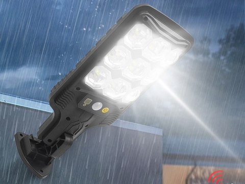 Lampa solarna zewnętrzna cob uliczna z czujnikiem ruchu i zmierzchu + pilot Lampa solarna zewnętrzna cob uliczna z czujnikiem ruchu i zmierzchu + pilot