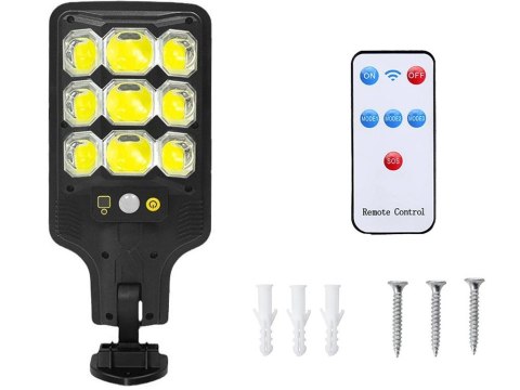 Lampa solarna zewnętrzna cob uliczna z czujnikiem ruchu i zmierzchu + pilot Lampa solarna zewnętrzna cob uliczna z czujnikiem ruchu i zmierzchu + pilot