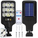 Lampa solarna zewnętrzna led uliczna z czujnikiem ruchu i zmierzchu + pilot