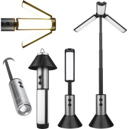 Lampa turystyczna latarka kempingowa wielofunkcyjna teleskopowa led namiot