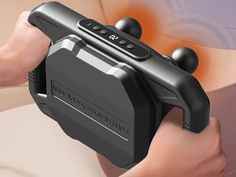Masażer do ciała mocny 4 głowice 20 stopni siły + 6 trybów impulsowych usb Masażer do ciała mocny 4 głowice 20 stopni siły + 6 trybów impulsowych usb