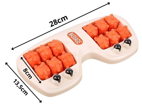 Masażer do stóp roller plastikowe rolki 2x3 masujące z metalowymi kulkami Masażer do stóp roller plastikowe rolki 2x3 masujące z metalowymi kulkami