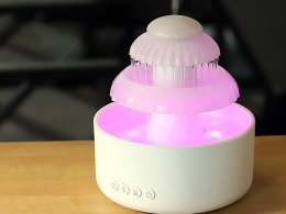 Nawilżacz powietrza dyfuzor lampka led aromaterapia fontanna bezprzewodowy