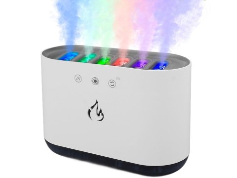 Nawilżacz powietrza kompinek dyfuzor lampka led rgb aromaterapia 6 dysz Nawilżacz powietrza kompinek dyfuzor lampka led rgb aromaterapia 6 dysz