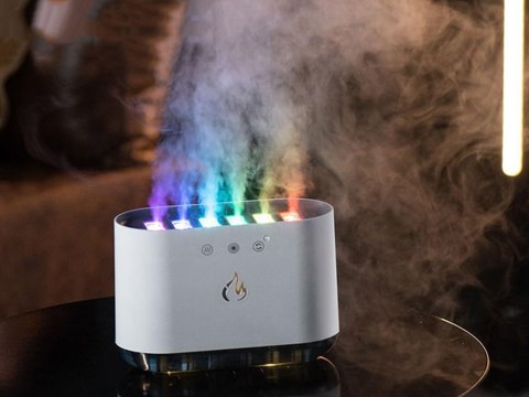 Nawilżacz powietrza kompinek dyfuzor lampka led rgb aromaterapia 6 dysz Nawilżacz powietrza kompinek dyfuzor lampka led rgb aromaterapia 6 dysz