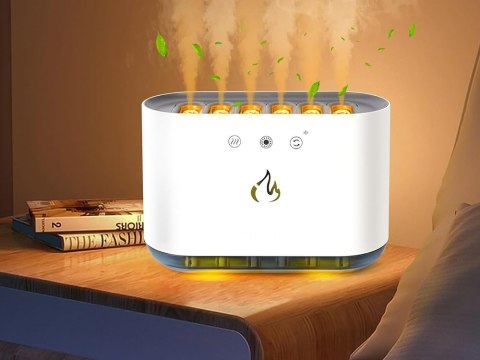 Nawilżacz powietrza kompinek dyfuzor lampka led rgb aromaterapia 6 dysz Nawilżacz powietrza kompinek dyfuzor lampka led rgb aromaterapia 6 dysz
