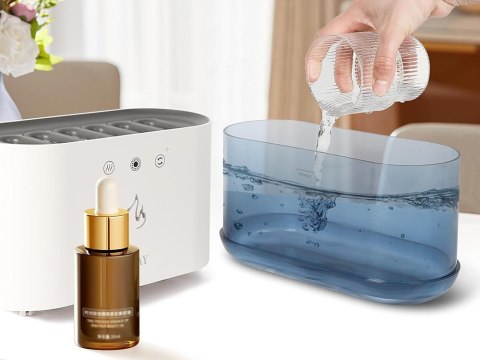 Nawilżacz powietrza kompinek dyfuzor lampka led rgb aromaterapia 6 dysz Nawilżacz powietrza kompinek dyfuzor lampka led rgb aromaterapia 6 dysz