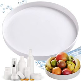 Organizer obrotowy taca uniwersalna 25cm kuchnia łazienka przyprawy biała