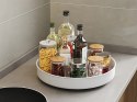 Organizer obrotowy taca uniwersalna 25cm kuchnia łazienka przyprawy biała