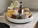 Organizer obrotowy taca uniwersalna 25cm kuchnia łazienka przyprawy biała