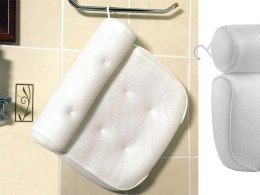 Poduszka do wanny z przyssawkami do kąpieli domowe spa zagłówek miękka hak