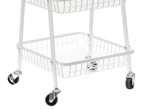 Półka szafka łazienkowa kuchenna na kółkach regał metalowa trzy poziomy 3 Półka szafka łazienkowa kuchenna na kółkach regał metalowa trzy poziomy 3
