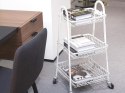 Półka szafka łazienkowa kuchenna na kółkach regał metalowa trzy poziomy 3