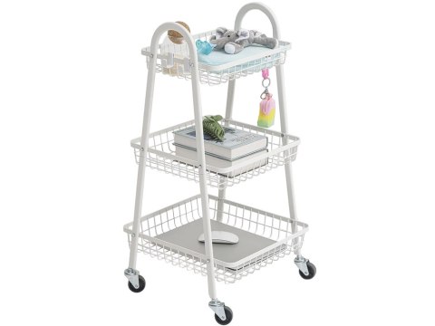 Półka szafka łazienkowa kuchenna na kółkach regał metalowa trzy poziomy 3 Półka szafka łazienkowa kuchenna na kółkach regał metalowa trzy poziomy 3