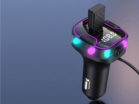 Transmiter bluetooth samochodowy fm 3x usb typ c adapter ładowarka Transmiter bluetooth samochodowy fm 3x usb typ c adapter ładowarka