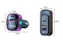 Transmiter bluetooth samochodowy fm 3x usb typ c adapter ładowarka