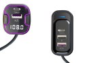 Transmiter bluetooth samochodowy fm 3x usb typ c adapter ładowarka