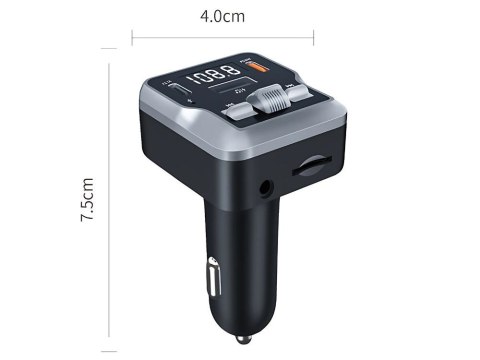 Transmiter fm mp3 estaw głośnomówiący 2xusb c bluetooth 5.3 12v karta sd Transmiter fm mp3 estaw głośnomówiący 2xusb c bluetooth 5.3 12v karta sd
