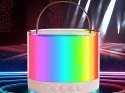 Zestaw do karaoke 2x mikrofon bezprzewodowy przenośny bluetooth głośnik rgb