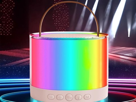 Zestaw do karaoke 2x mikrofon bezprzewodowy przenośny bluetooth głośnik rgb Zestaw do karaoke 2x mikrofon bezprzewodowy przenośny bluetooth głośnik rgb
