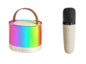 Zestaw do karaoke 2x mikrofon bezprzewodowy przenośny bluetooth głośnik rgb