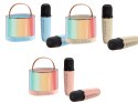 Zestaw do karaoke 2x mikrofon bezprzewodowy przenośny bluetooth głośnik rgb