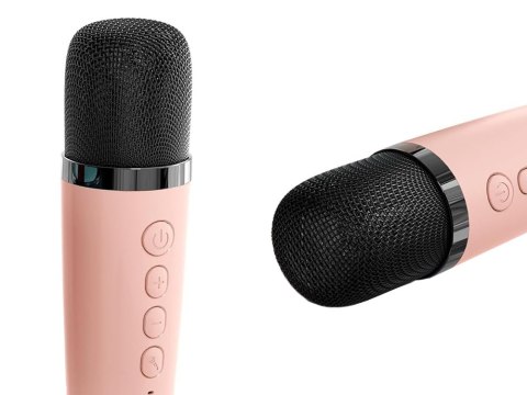 Zestaw do karaoke 2x mikrofon bezprzewodowy przenośny bluetooth głośnik rgb Zestaw do karaoke 2x mikrofon bezprzewodowy przenośny bluetooth głośnik rgb