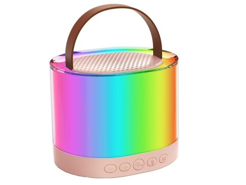 Zestaw do karaoke 2x mikrofon bezprzewodowy przenośny bluetooth głośnik rgb Zestaw do karaoke 2x mikrofon bezprzewodowy przenośny bluetooth głośnik rgb