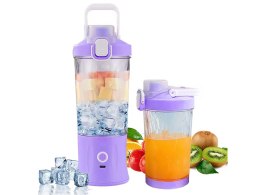 Blender do smoothie przenośny usb bezprzewodowy rozdrabniacz do lodu fiolet