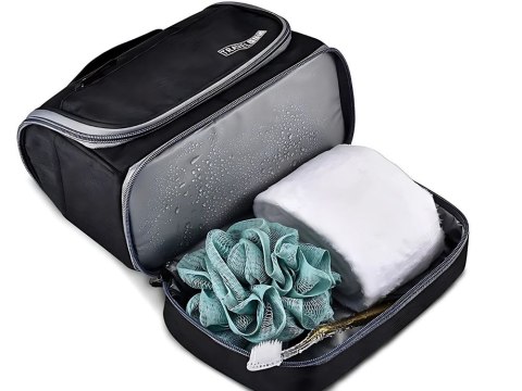 Kosmetyczka podróżna ogranizer z haczykiem duża unisex wodoodporna czarna Kosmetyczka podróżna ogranizer z haczykiem duża unisex wodoodporna czarna
