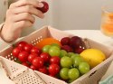 Koszyk na owoce warzywa organizer durszlak składany taca plastikowy kosz
