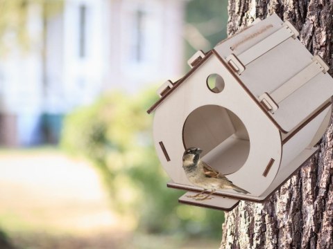 Kraminik dla ptaków z drewna budka domek lęgowa do złozenia malowania diy Kraminik dla ptaków z drewna budka domek lęgowa do złozenia malowania diy