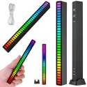 LAMPKA LED USB NA BIURKO REAKCJA NA DŹWIĘK MULTIKOLOR NEON RGB AKUMULATOR
