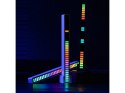 LAMPKA LED USB NA BIURKO REAKCJA NA DŹWIĘK MULTIKOLOR NEON RGB AKUMULATOR