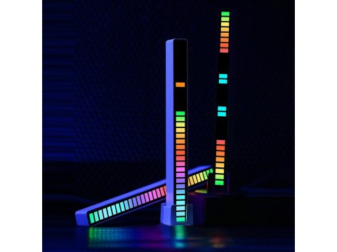 LAMPKA LED USB NA BIURKO REAKCJA NA DŹWIĘK MULTIKOLOR NEON RGB AKUMULATOR LAMPKA LED USB NA BIURKO REAKCJA NA DŹWIĘK MULTIKOLOR NEON RGB AKUMULATOR